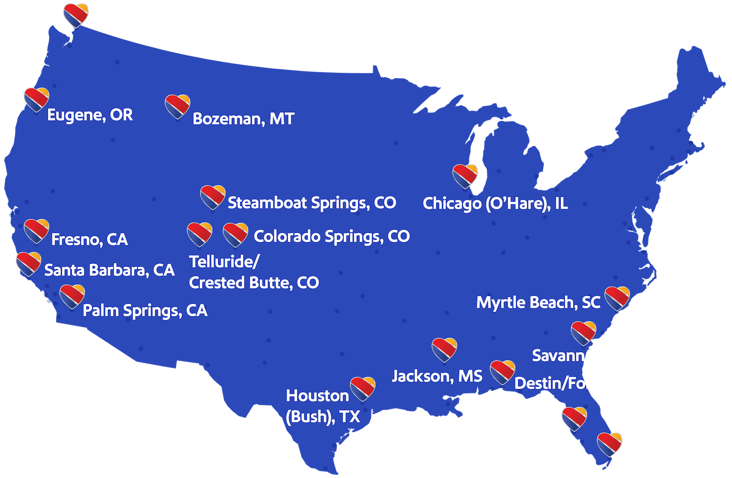 Southwest Airlines Map Ploraspecialist