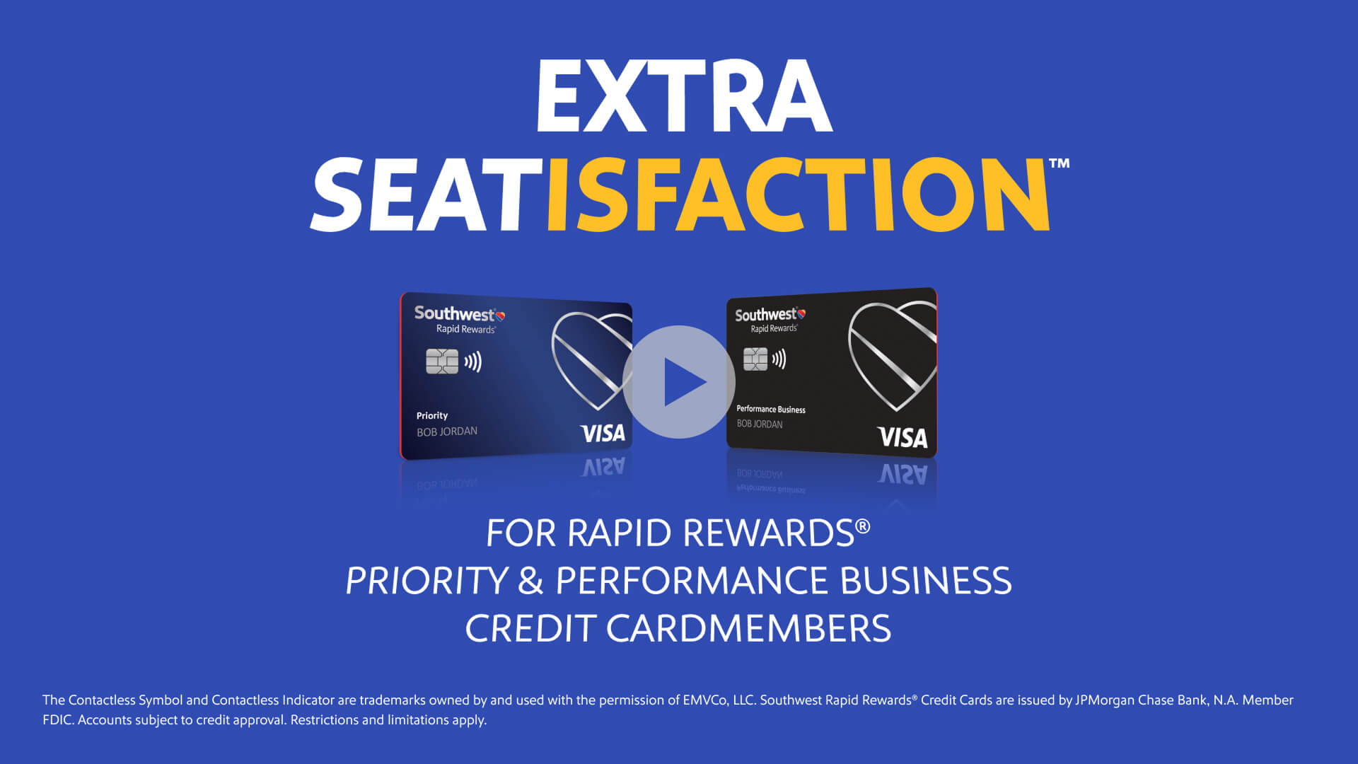 Video about Extra Seatisfaction for Rapid Rewards Priority and Performance Business Credit Card members